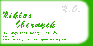 miklos obernyik business card
